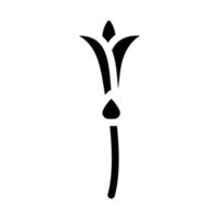 Tuberose Natur Blume Glyphe Symbol Vektor Illustration