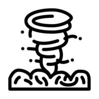 Hurrikan-Katastrophe Symbol Leitung Vektor Illustration