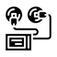 Stimulator mit Saugnäpfen Glyphen-Symbol-Vektor-Illustration vektor