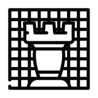 Schachspiel Symbol Leitung Vektor Illustration schwarz