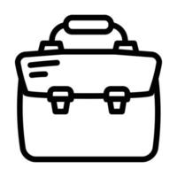 Aktentasche Tasche Symbol Leitung Vektor Illustration