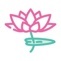 Lotusblüte Farbe Symbol Vektor Illustration