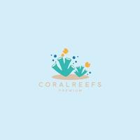 korallenriff logo marine design vektor symbol illustration