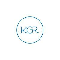 kgr logotyp design vektor