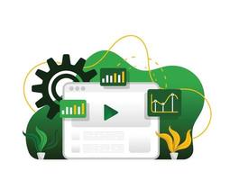 video statistik diagram ikoner vektor