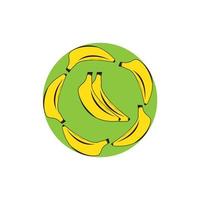 Bananen-Logo-Vektor-Illustration-design vektor