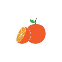 Orangenfrucht-Logo-Vektor-Illustration-Design vektor