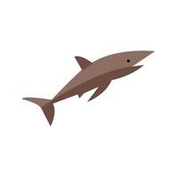 Shark II flaches mehrfarbiges Symbol vektor
