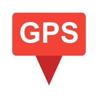 GPS ii platt flerfärgad ikon vektor