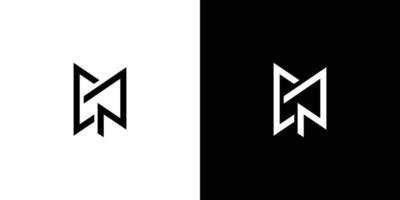Modernes und einzigartiges cp-Buchstaben-Initialen-Logo-Design vektor