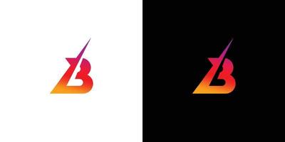 stilig och modern b-initial logotypdesign 1 vektor