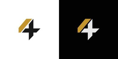 modern och unik 4x logotypdesign vektor