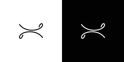 modern och unik logotypdesign med bokstaven x initialer vektor