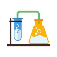 Chemie set flaches mehrfarbiges Symbol vektor