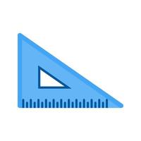 triangel linjal platt flerfärgad ikon vektor