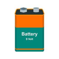 Batterie i flaches mehrfarbiges Symbol vektor