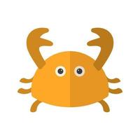Krabbe flaches mehrfarbiges Symbol vektor