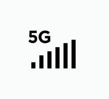 5g Signal Symbol Vektor Logo Vorlage Abbildung flachen Stil