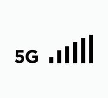 5g signal ikon vektor logotyp mall illustration platt stil