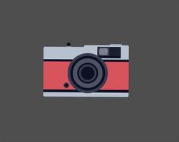 einfaches analoges Vintage-Kamera-Logo-Design vektor