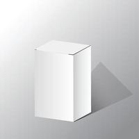 vit blank kartong förpackning lådor mockup. vektor