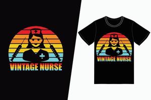 vintage sjuksköterska sjuksköterska dag design. sjuksköterska t-shirt design vektor. för t-shirttryck och andra användningsområden. vektor