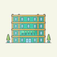 Hotelgebäude-Vektorillustration vektor