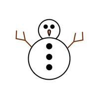 snögubbe vektor. snögubbe clipart eller vektor