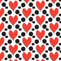 rotes Herzmuster für Karten, Postkarten, Stoffe, Textilien, Tapeten und alle Arten von Drucken. vektor