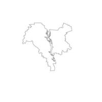 karta över Kiev staden Ukraina. Kiev stadskarta isolerad på vit bakgrund. illustration av Kiev vektor