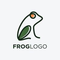 Logo im minimalistischen Stil. einfache frosch- oder froschvektorillustration. vektor