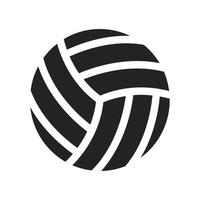 Volleyball-Symbol-Illustration. Glyphen-Icon-Vektor-Design. Silhouette vektor