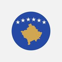 land kosovo. kosovo flagga. vektor illustration.