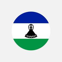 landet lesotho. lesothos flagga. vektor illustration.