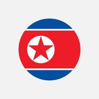 Land Nordkorea. Nordkorea-Flagge. Vektor-Illustration. vektor