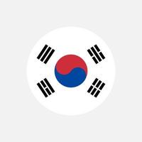 Land Südkorea. Südkorea-Flagge. Vektor-Illustration. vektor