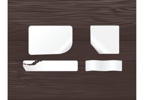 Free Sticky Notes and Wood Panel Vectors