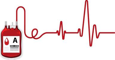menschliche Blutspende und Herzfrequenz vektor