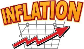 inflation isolerade ord text vektor