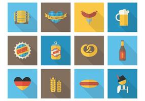 Gratis Flat Oktoberfest Vector Ikoner