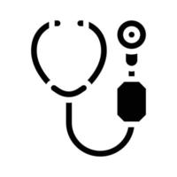 digitales stethoskop glyph symbol vektor illustration zeichen