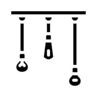 Glühbirnen entwerfen Elektrowerkzeug-Glyphen-Symbol-Vektorillustration vektor