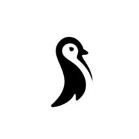 pingvin djur logotyp vektor, glad pingvin tecknad konst logotyp. emblem design på vit bakgrund vektor