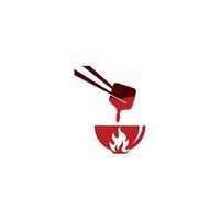 logotyp för koreansk mat, logotyp för japansk mat, logotyp för kinesisk mat, vektorillustration för meny, café, restaurang, bar, affisch, banderoll, emblem, klistermärke, logotyp, etikett, asiatisk festival, vektor