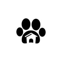 Hundehaus-Logo. Tierhandlung, Vektorillustration auf weißem Hintergrund. vektor