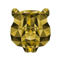 Tiger-Vektor-Illustration mit Low-Poly-Design. isoliert auf weißem Hintergrund. vektor