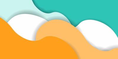 moderner abstrakter Hintergrund mit fließendem Design. Gelb, Orange, Grün, Weiß, 3D-Konzept. buntes pastell. eps10-Vektor vektor