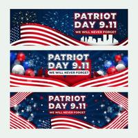 USA Memorial Day Banner Set vektor