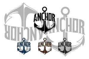 fartyget ankare logotyp ikon vektor, hamn, retro design illustration