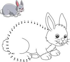 Punkt-zu-Punkt-Kaninchen zum Ausmalen für Kinder vektor